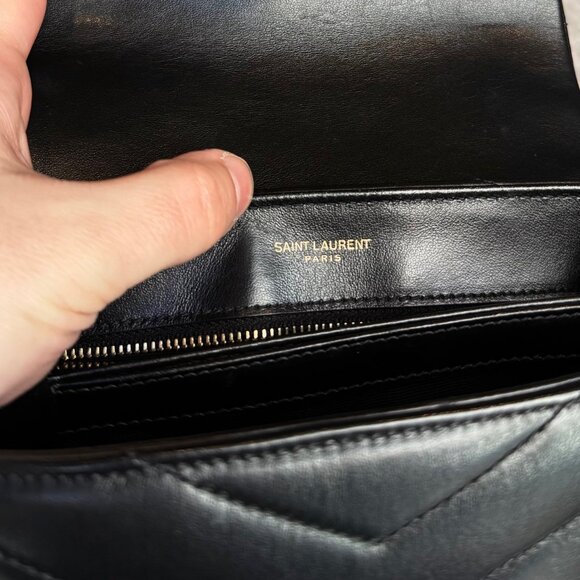 Saint Laurent Black Quilted Loulou Toy Crossbody Bag - Picture 10 of 16
